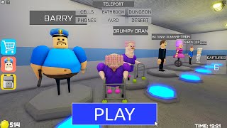 LIVE | BECOMING ALL V2 Barry MORPHS And USING GADGETS - [NEW] ROBLOX BARRY'S PRISON RUN V2 (OBBY)