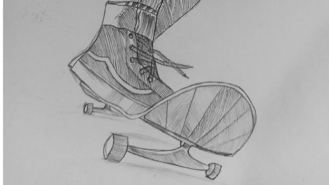 Drawing of skater boy How to draw a boy Dude perfect skater boy pencil sketch Easy