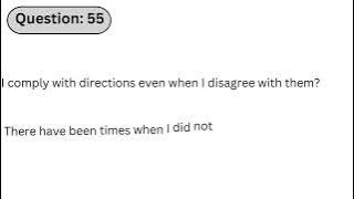 USPS 476 Mail Processor | Q55: I comply with directions even when I disagree with them?