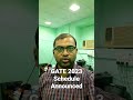GATE 2023 Schedule Announced