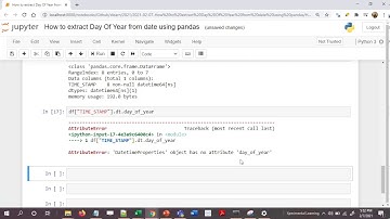 Python - How to extract Day Of Year from date/timestamp using pandas ?
