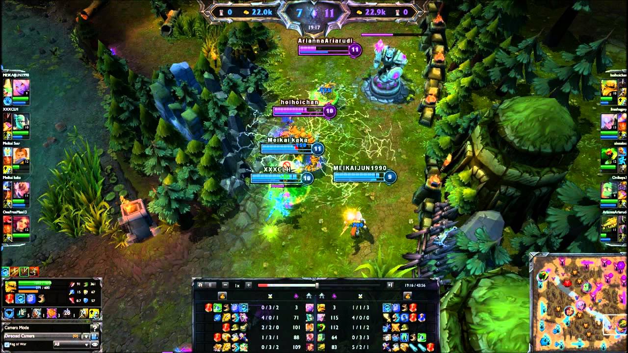 HD League Of Legends Replay - Sorak, Fid, Garen, Quin, Kat (vs) Blitz, Diana, Nasus, Mumu, Twitch