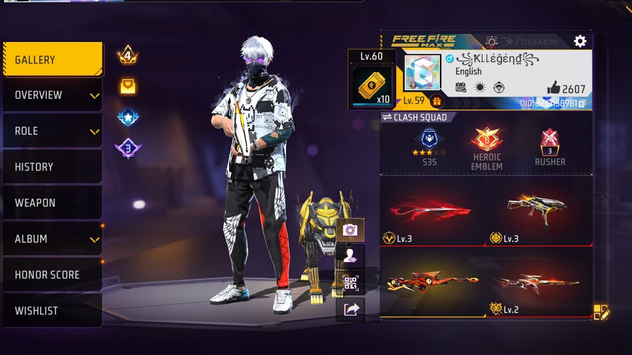 Free Fire Account for Sale trusted selling rate 2.7k(2700₹) can be compromised 