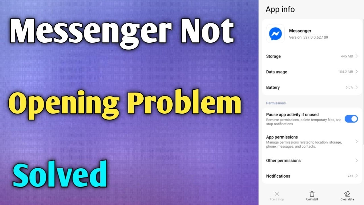 Messenger not opening problem solved 2026