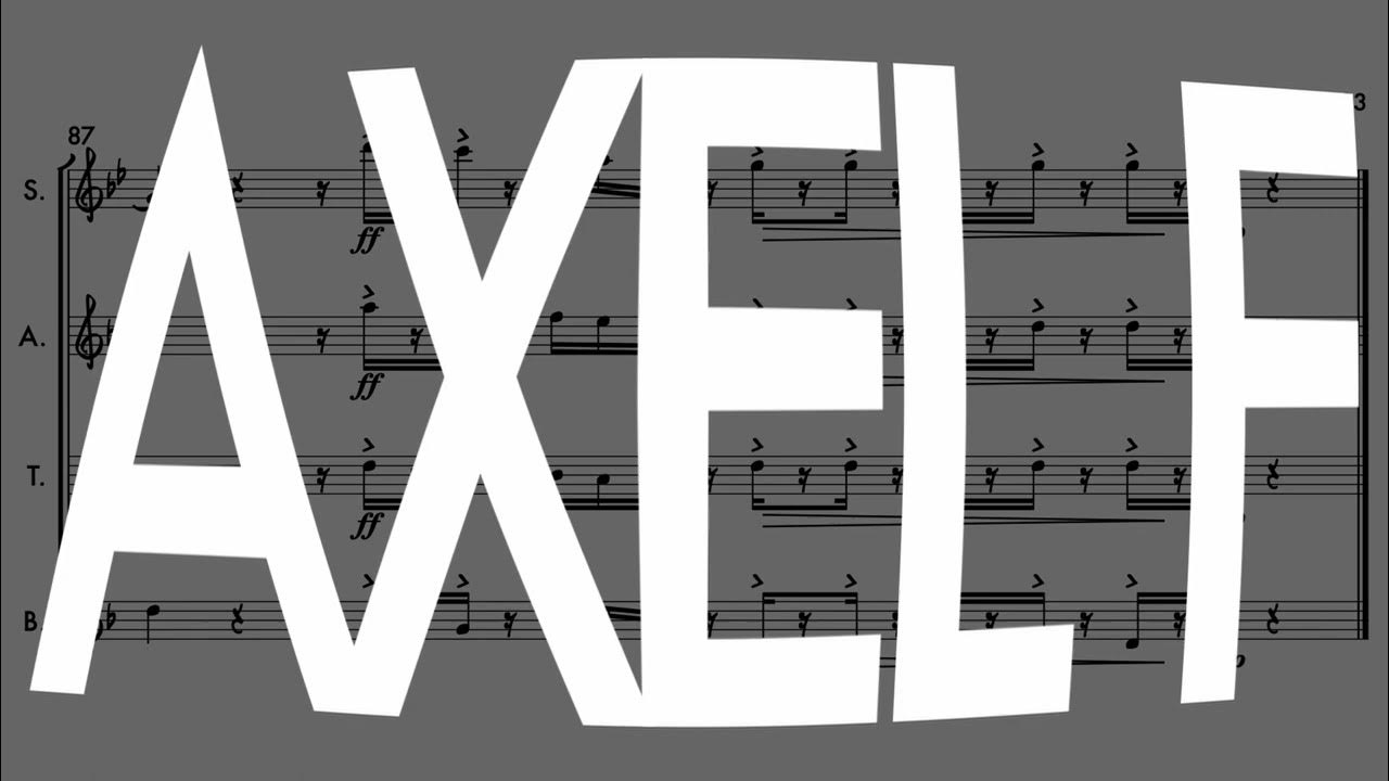 Axel F Sax Quartet Score Video YouTube