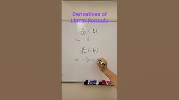 Derivatives of Linear Formula