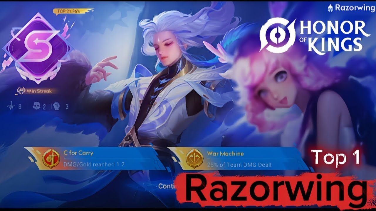 Razorwing full gameplay !! Top 1 build !! Honor of kings 