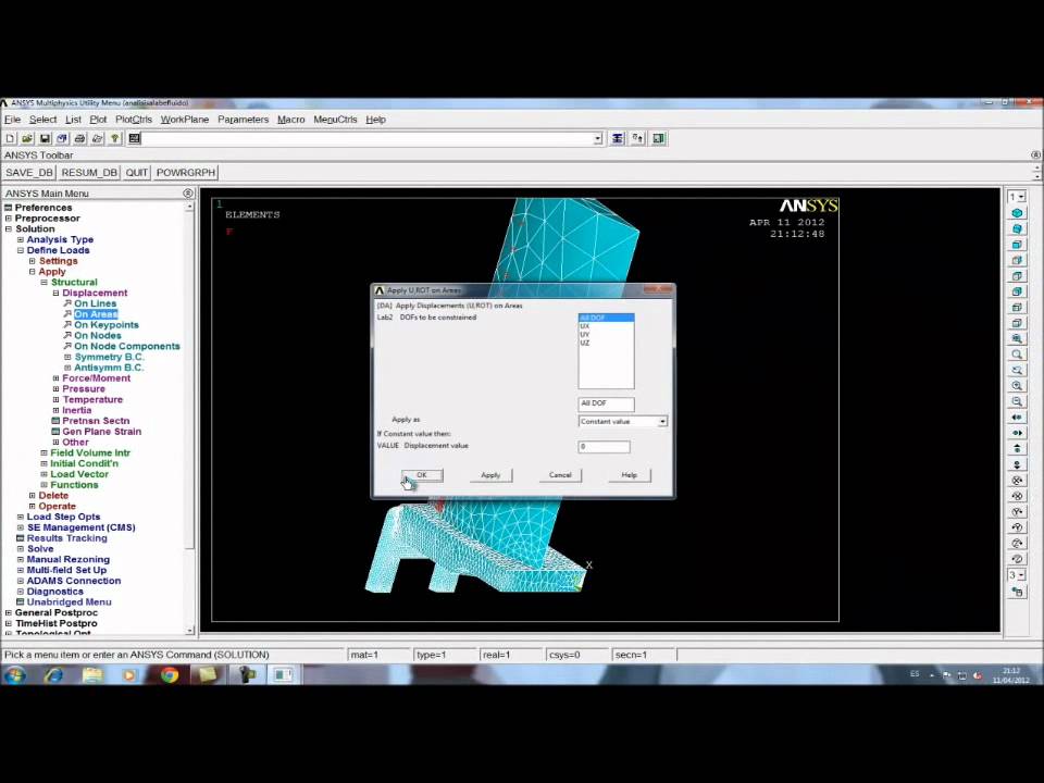 Analisis Estructural de Alabe en Ansys 13 - YouTube