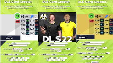 How to create player card in  DLS 22