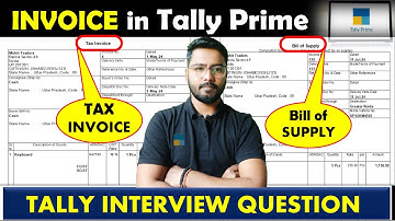 Tally Interview - Tax invoice vs bill of supply | Tally Prime #tallyprime