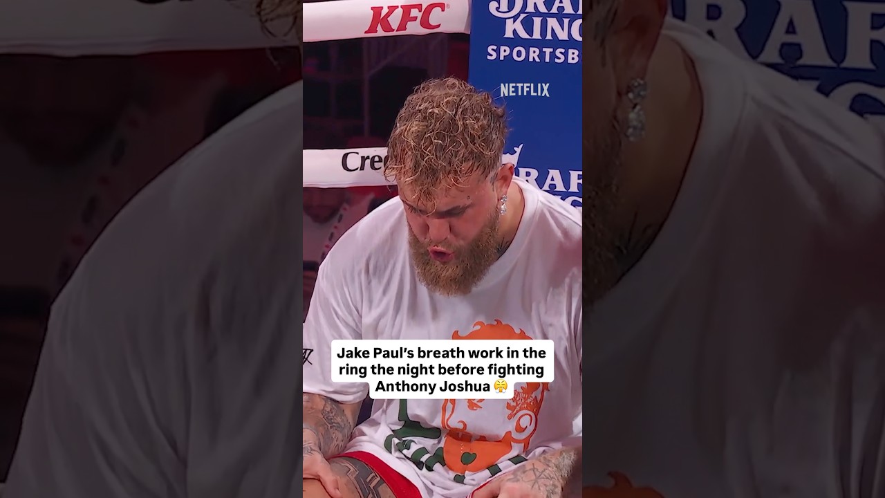 Jake Paul’s unique breathing work before fighting Anthony Joshua 😤 