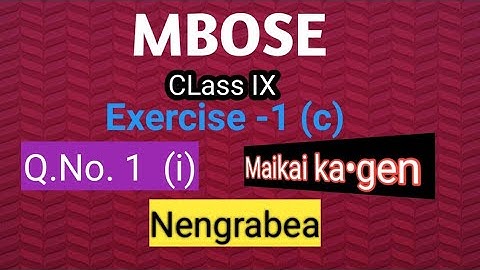 MBOSE CLASS 9|| Nengrabea||@chachangsangma5455