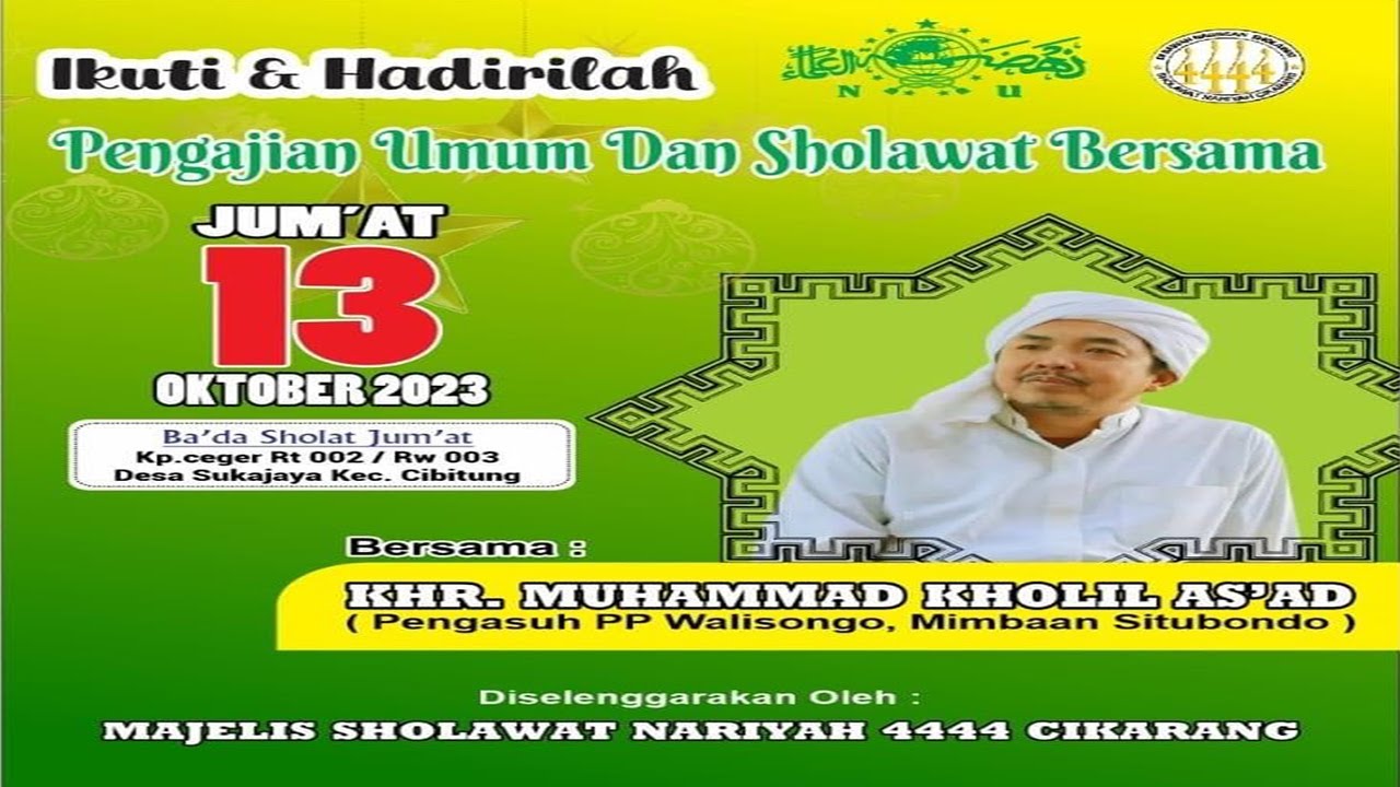 Ceramah Agama KHR. Kholil As'ad Syamsul Arifin || Cikarang || 2023