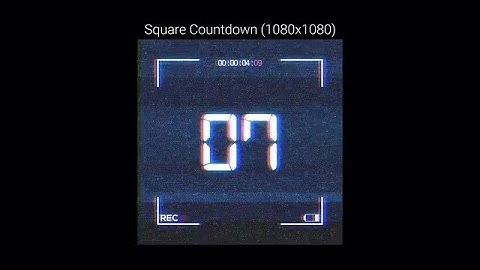 Hologram Square Countdown Stock Motion Graphics