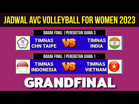 Jadwal Grand Final Avc Volleyball 2023 Putri | Indonesia vs Vietnam | Avc Challenge Cup | Live Moji