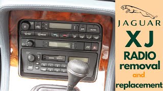 JAGUAR XJ 1994-1997 radio removal and replacement by aftermarket unit. DIY step by step.