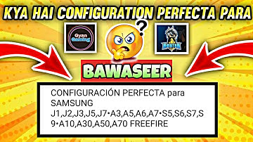 WHAT IS😳CONFIGURACIÓN PERFECTA para SAMSUNG ,A3,A5,A6,A7,J2,J3,J5,J7, S1,S2,S3,,S7,S9,A10,A20,FREERI