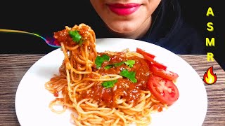 ASMR Eating Spicy Tomato Sauce Spaghetti | 먹방 Eating Sounds | Munchique ASMR