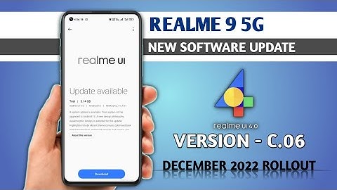 Realme 9 5G New software update C.06 December 2022/Realme 9 5g UI 4.0 Android 13 Update New features