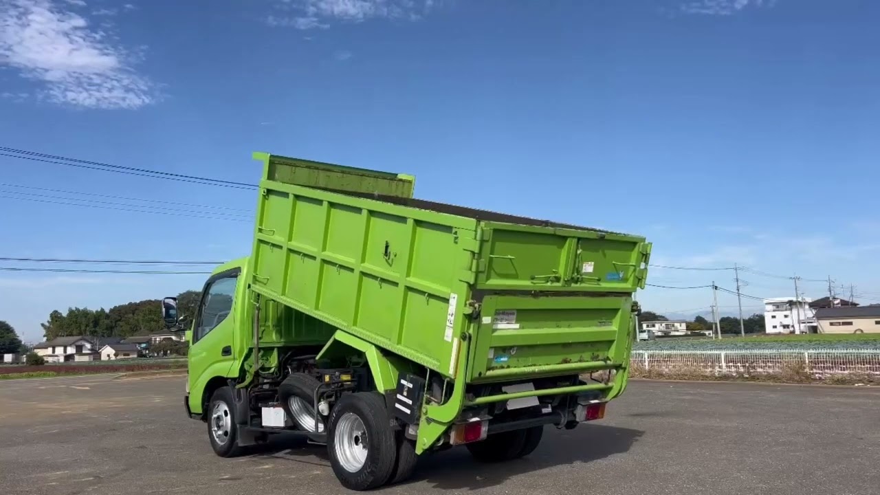 日野デュトロ新明和深ダンプ　3t　パワーゲート付き