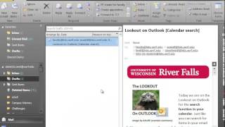 Lookout on Outlook Calendar search function