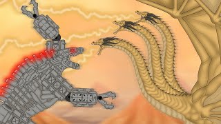 Mechagodzilla vs King ghidorah | EPIC BATTLE | godzilla battle : PiKKY GODZILLA