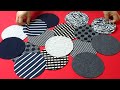 DIY니트로 만든 원 패치웍 도어매트/"Knit" Circle Patchwork "Doormat"