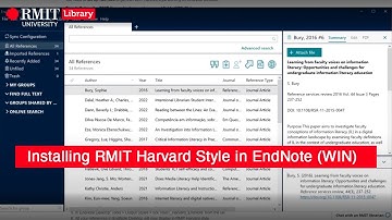 How to Install RMIT Harvard Style in EndNote Desktop (Windows)