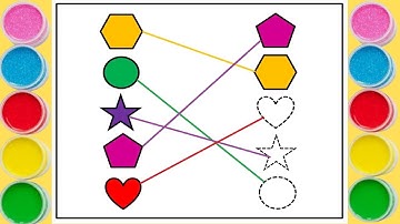 Shape Matching Game 🟡⭐❤️ | Learn Shapes & Colors | ABC123 Colorful Minds