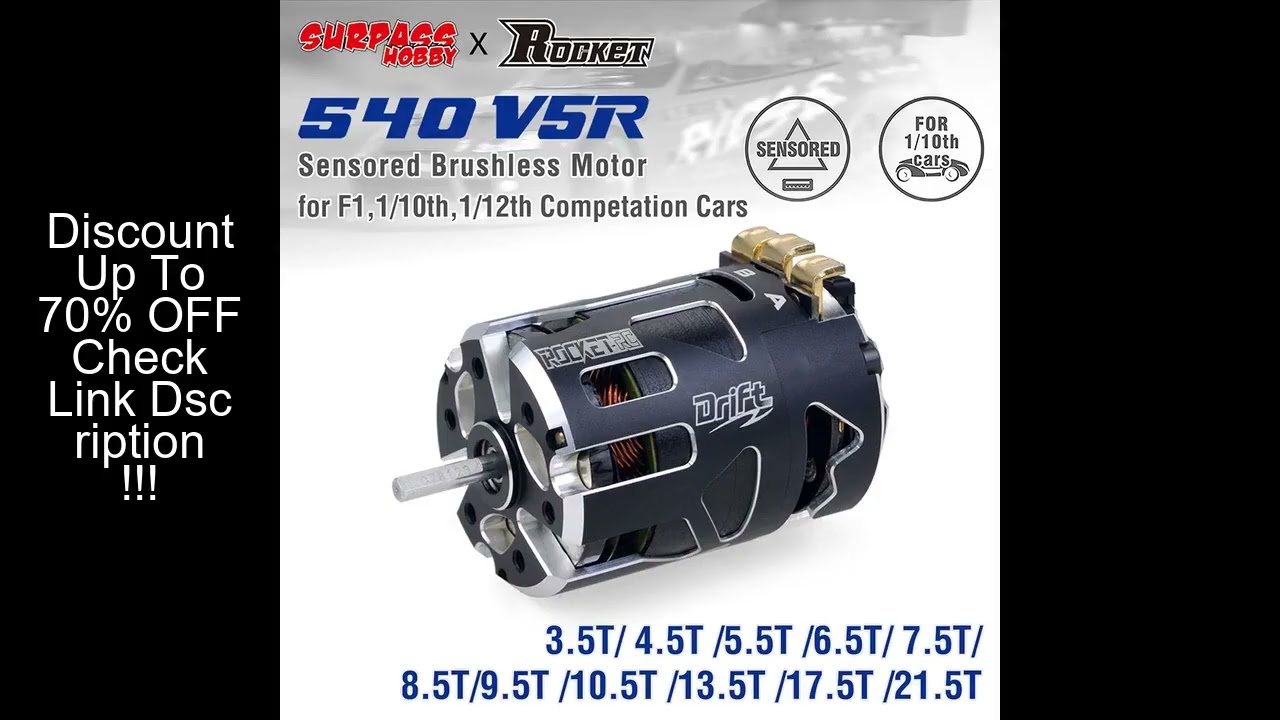 RC Car Surpasshobby Rocket 540 V5R Sensored Brushless Drift Racing Motor for 1/10 1/12 1/14 RC Car C
