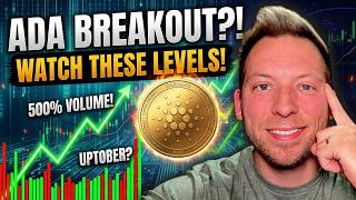 CARDANO - ADA Breakout Begins?! Watch These Levels! Uptober Upon Us?! This Volume Surges 500%!