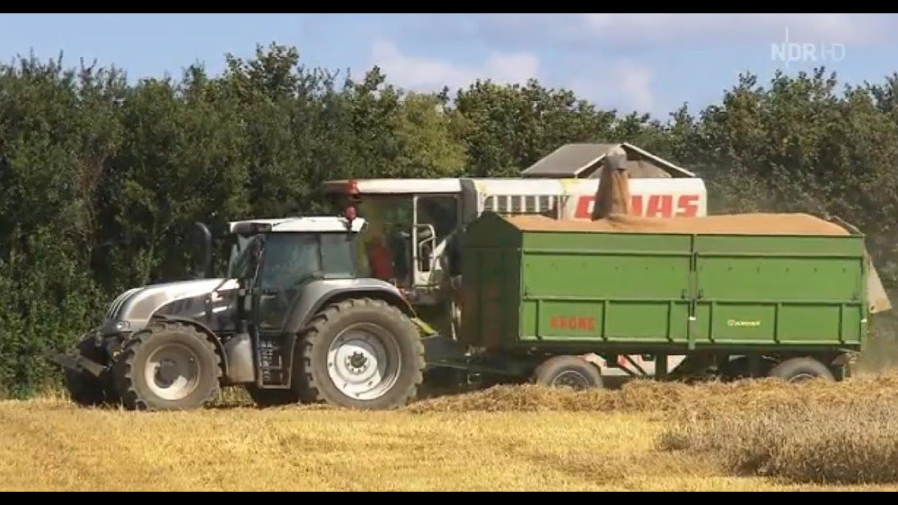 Getreideernte 2023 Gerste dreschen Mähdrescher CLAAS Traktor FENDT Lohnunternehmer Landwirtschaft 4.