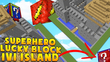 Minecraft 1v1 SUPERHERO LUCKY BLOCK SKY ISLAND BATTLES! | (Minecraft Modded Minigame) | JeromeASF