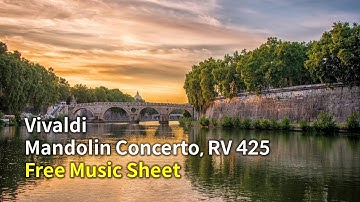 Vivaldi - Mandolin Concerto in C major, RV 425 | Free Music Sheet