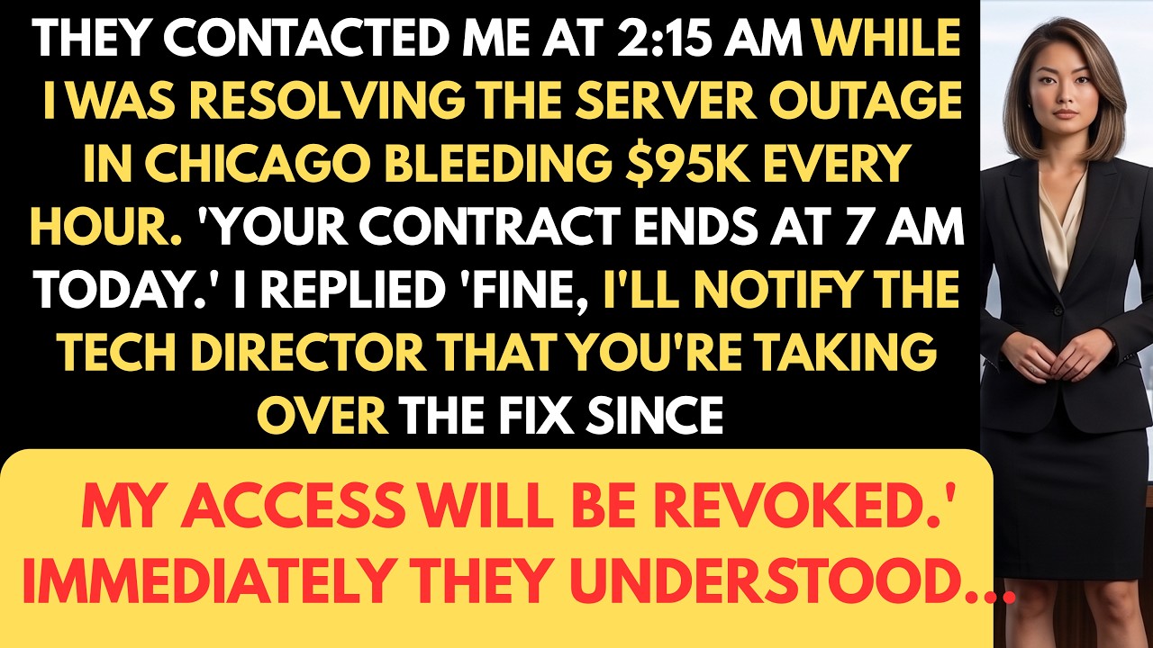 They Fired Me at 2AM During a $95K Server Crisis — So I Let Them Handle It Themselves