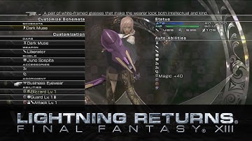 Shops and Customisation -- LIGHTNING RETURNS: FINAL FANTASY XIII