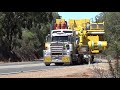 🚛. Part 2 of 3. Centurion Transport hauling Komatsu 930E mining dump truck up Bindoon Hill.