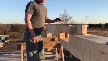 Finishing and Setting Huge Timber Framed Top Plates Alone and By Hand: Tradesman Channel Rewind