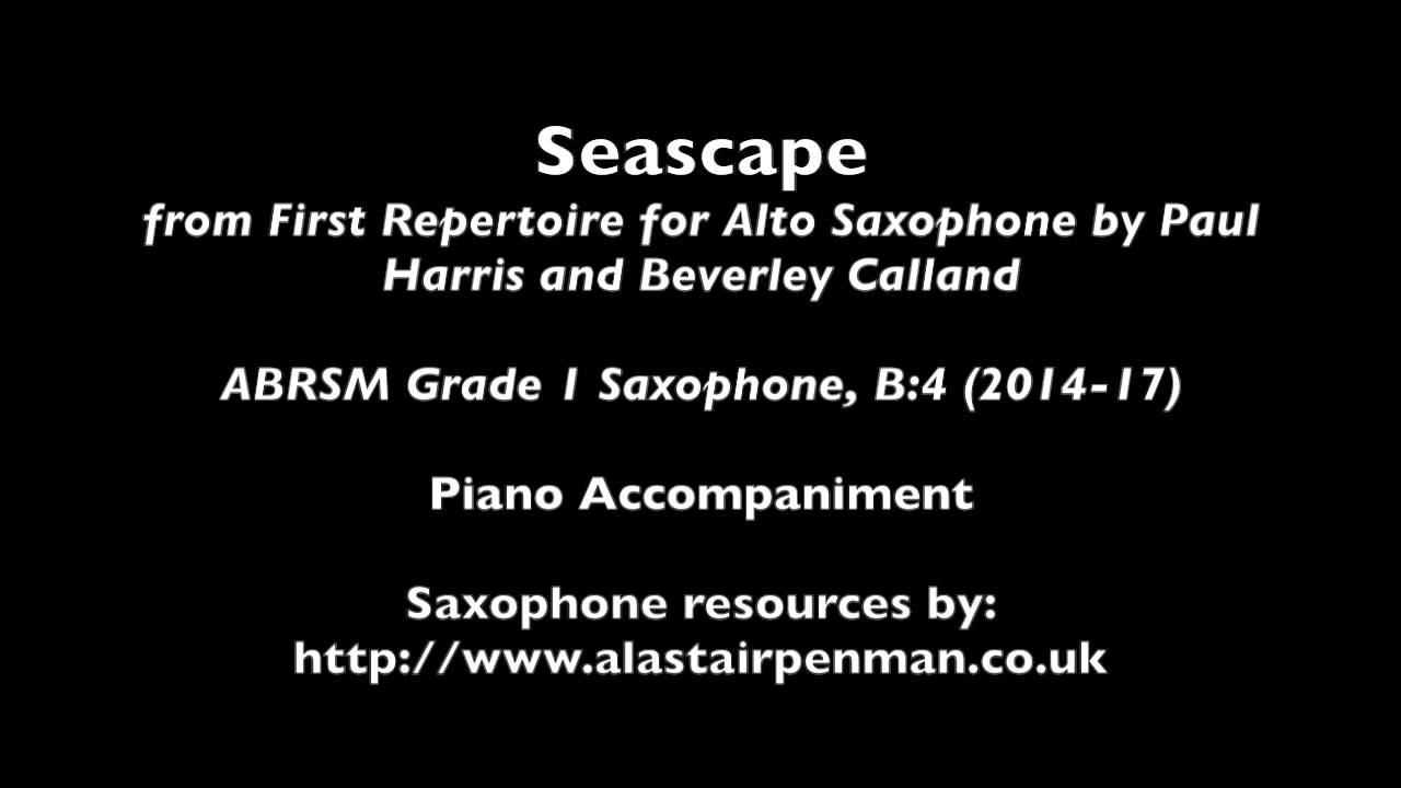 Seascape from First Repertoire for Alto Saxophone. Piano accompaniment