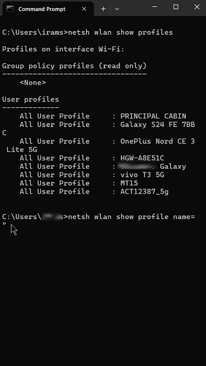 How to Find WiFi Password Using CMD (Works on Windows 10/11) 🔐💻 #wifi #cmd #viral #shortsfeed