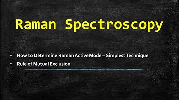 Raman Spectroscopy - Raman Active Modes & Rule of Mutual Exclusion