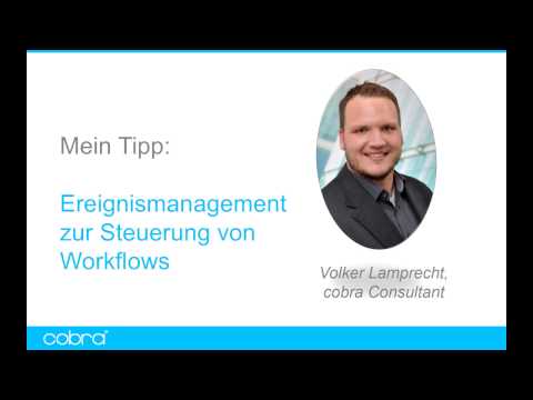 cobra CRM TUTORIAL: Ereignismanagement