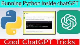 Running Python Interpreter inside ChatGPT  | Cool ChatGPT Tricks and Tips in Tamil