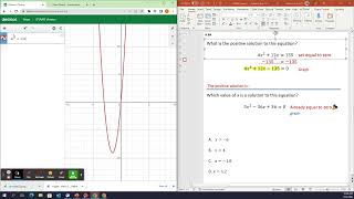 Desmos: Solving Quadratic Equations