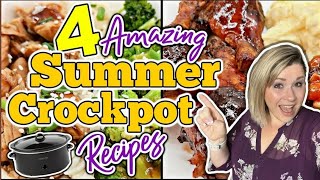 4 UNBELIEVABLE SUMMER DUMP & GO  CROCKPOT RECIPES that will BLOW YOUR MIND! | BLOOPERS!
