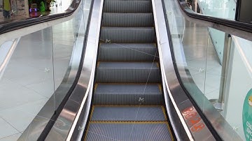 moving escalator close-up 4k video