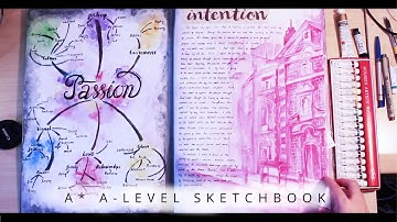 A* A2-Level Art Coursework Sketchbook | By A.B.Kei