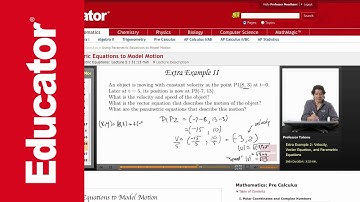 Pre-Calculus: Parametric Equations to Model Motion
