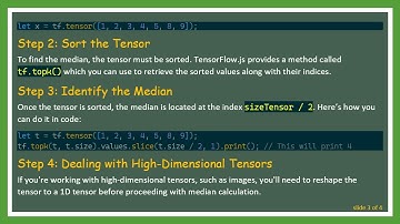 Finding the Median of a Tensor in TensorFlow.js