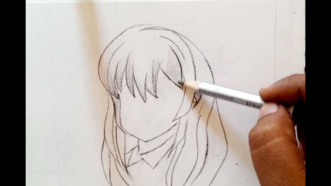 How to draw female ANIME HAIR ||easy anime hair drawing ideas @PratimaKaushal-w3y